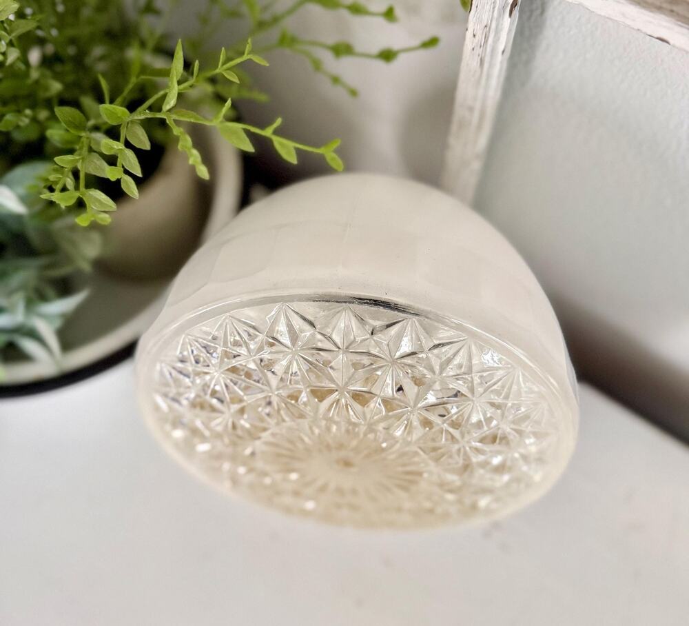 Antique 1930s Art Deco Frosted Glass Ceiling Light Shade
